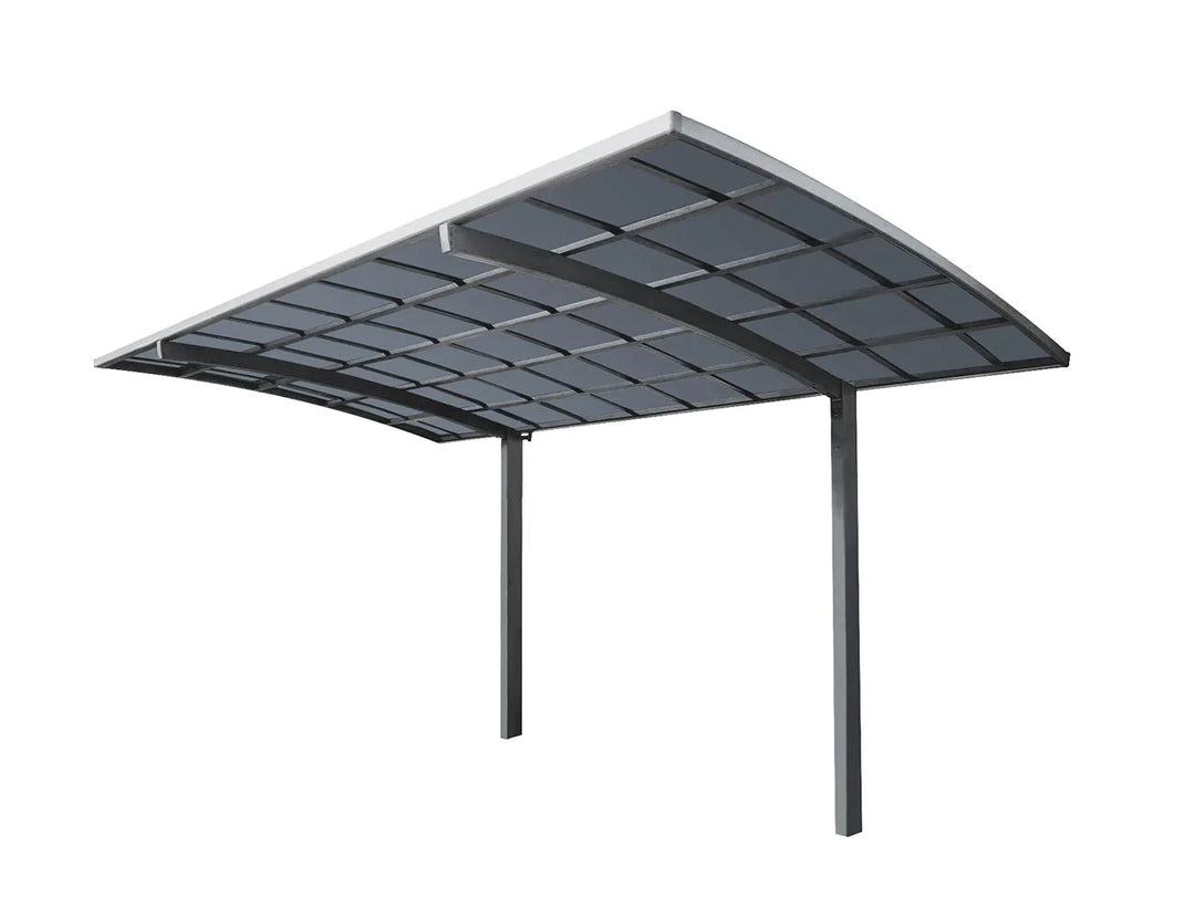 aluminium single carports with polycarbonate panels