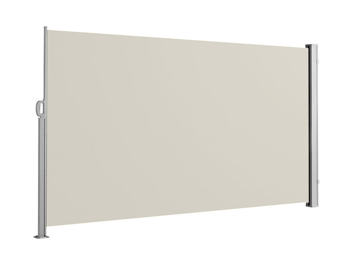Patio Screen Retractable Side Awning 2m X 4m, Colour: Beige,