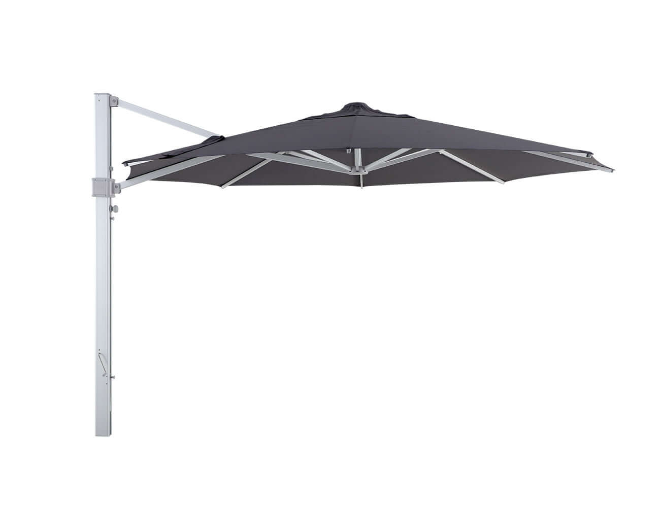 Alabaster 4m Round Cantilever Umbrella, Colour: Dark Grey,