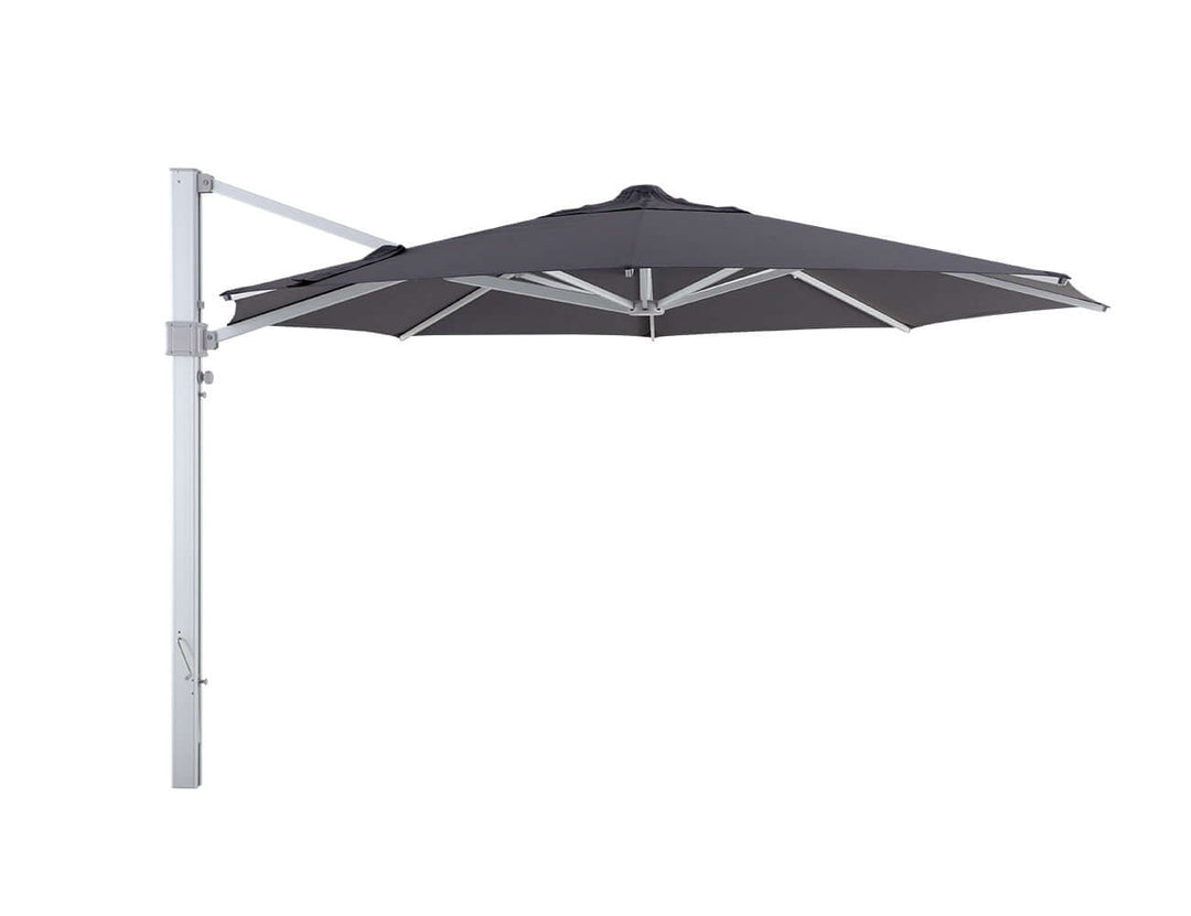 Alabaster 4m Round Cantilever Umbrella, Colour: Dark Grey,