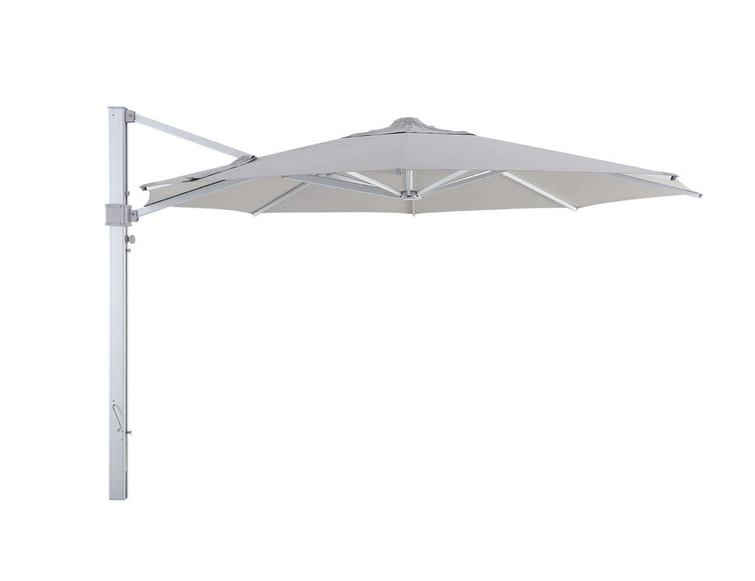 Alabaster 4m Round Cantilever Umbrella, Colour: Light Grey,
