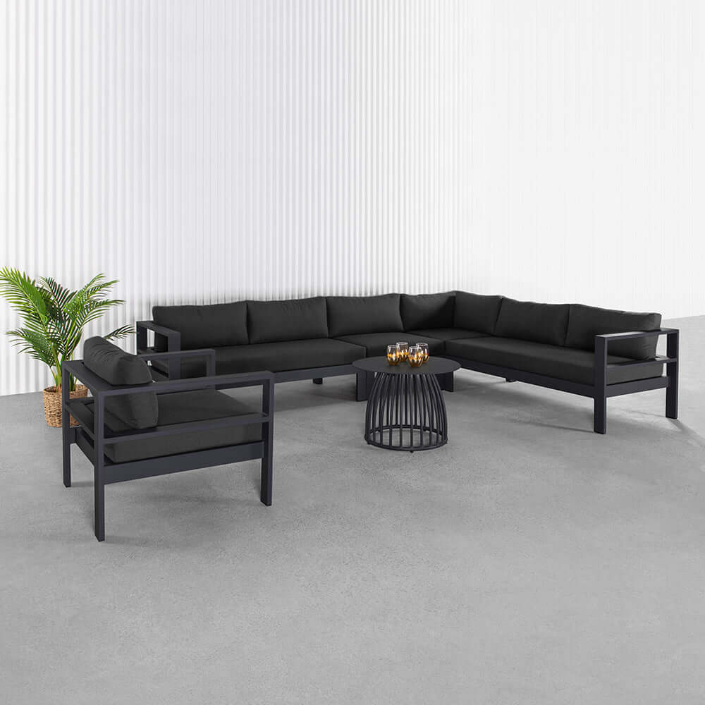 Sandpiper 2.0 Outdoor Three Seater, Colour: Charcoal Grey,