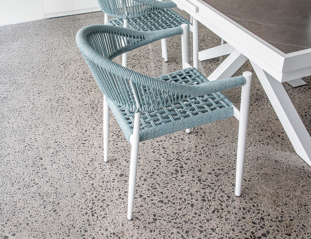 Magpie Aluminium And Rattan Dining Chair, Colour: White,