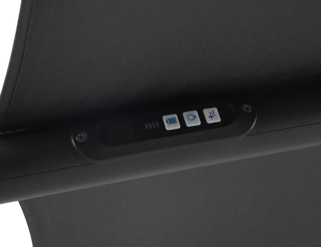 Alabaster 3m Square Cantilever Umbrella, Colour: Dark Grey,