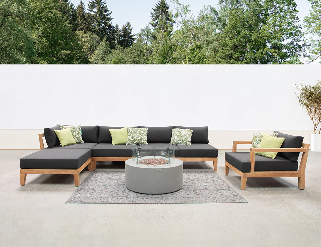 Newport Teak Outdoor Ottoman, ,