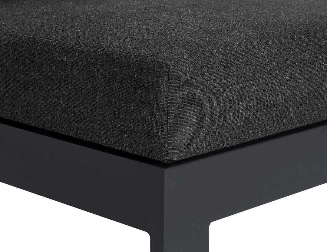 Sandpiper 2.0 Outdoor Armless Loveseat, Colour: Grey,