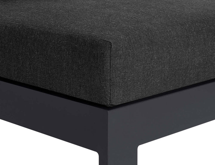 Sandpiper 2.0 Outdoor Armless Loveseat, Colour: Grey,