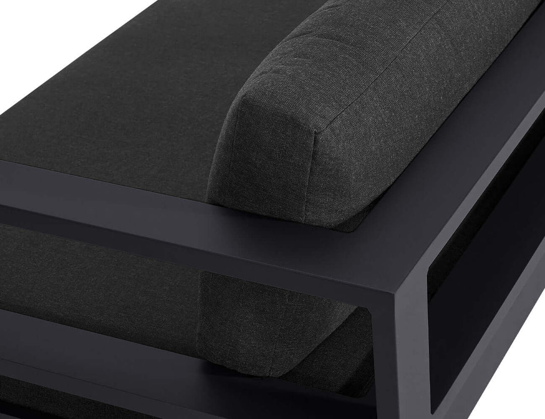 Sandpiper 2.0 Outdoor Armless Loveseat, Colour: Grey,