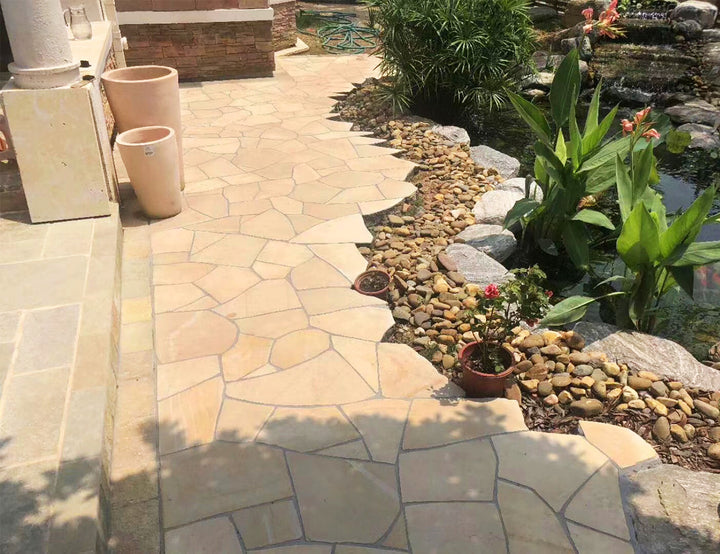 Honeycrete-Limestone Crazy Paving