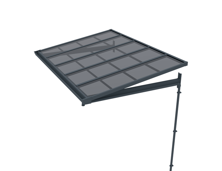 City Window / Door Awning Canopy Collection, Size: 2 x 1.5m, Colour: Grey / Light Grey