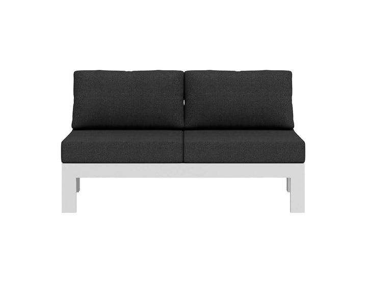 Sandpiper 2.0 Outdoor Armless Loveseat, Colour: White,
