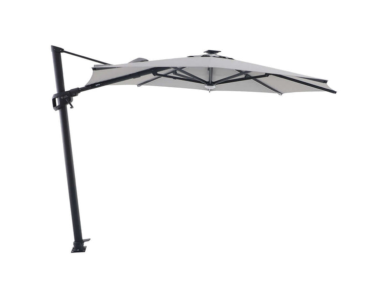 Alabaster 3m Round Cantilever Umbrella, Colour: Light Grey,