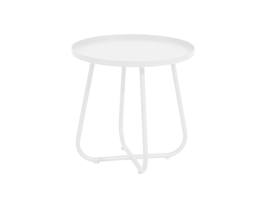 Petrel Aluminium Outdoor Side Table, Colour: White,