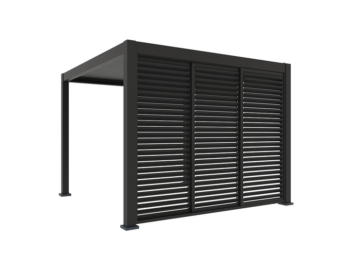 Baltic Freestanding Pergola Shutter Sliding Door, Size: 1.756m, Colour: Charcoal