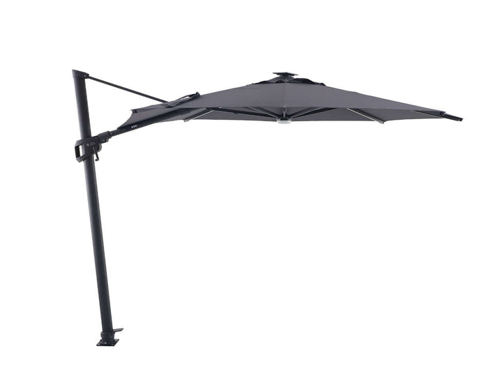 Alabaster 3m Round Cantilever Umbrella, Colour: Dark Grey,