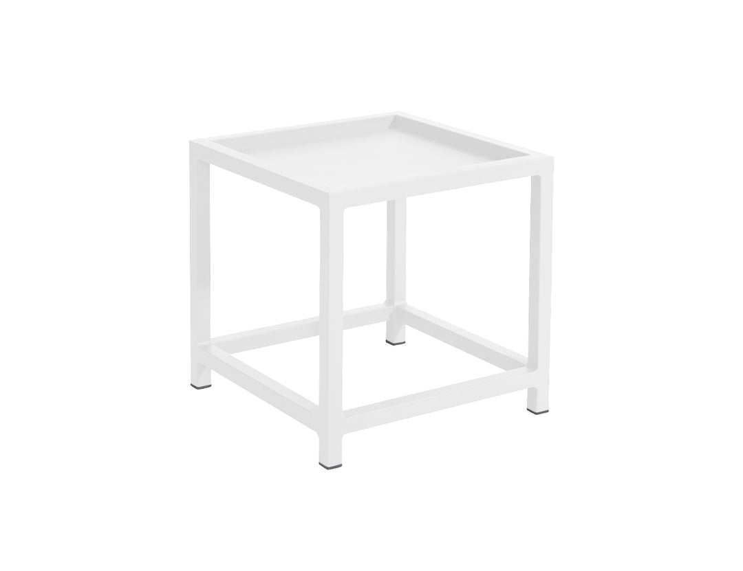 Florican Aluminium Outdoor Side Table, Colour: White,