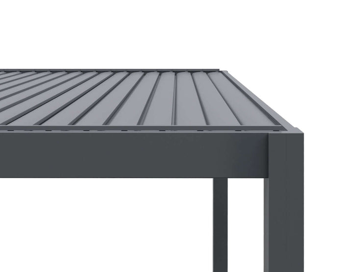 Caribbean Motorised Freestanding Louvre Roof Aluminium Pergola, Size: 4 x 4m, Colour: Black