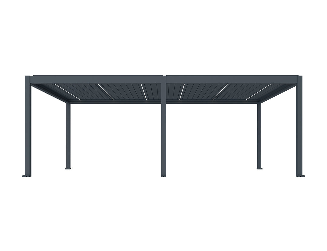 Caribbean Motorised Freestanding Louvre Roof Aluminium Pergola, Size: 5.9 x 4m, Colour: Charcoal