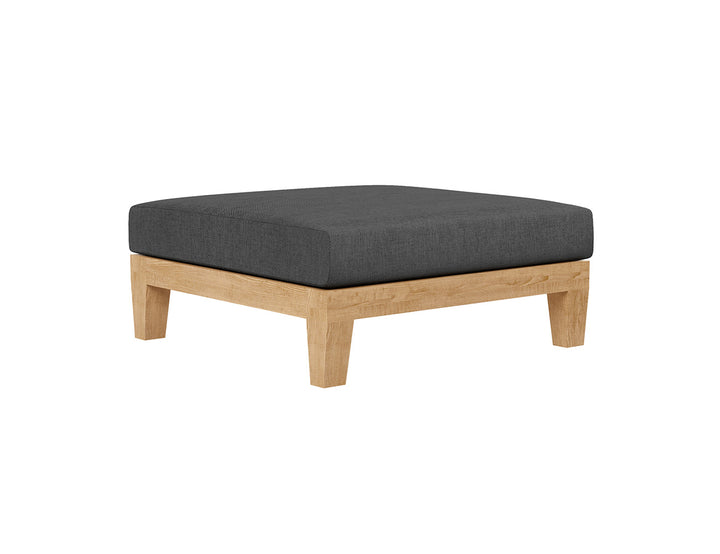 Newport Teak Outdoor Ottoman, ,