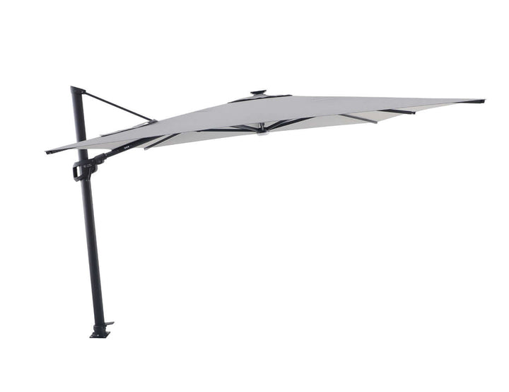 Alabaster 3m Square Cantilever Umbrella, Colour: Light Grey,