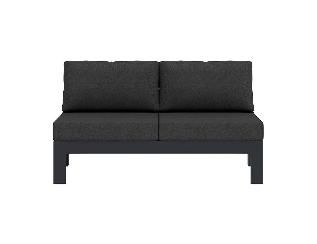 Sandpiper 2.0 Outdoor Armless Loveseat, Colour: Grey,
