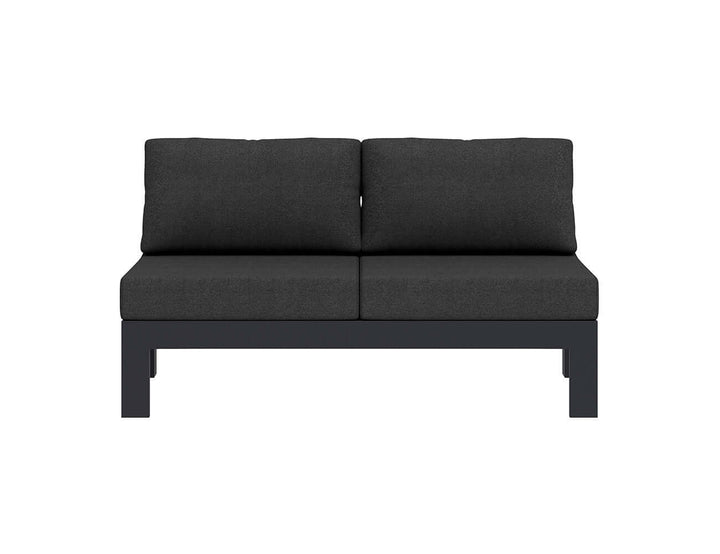 Sandpiper 2.0 Outdoor Armless Loveseat, Colour: Grey,