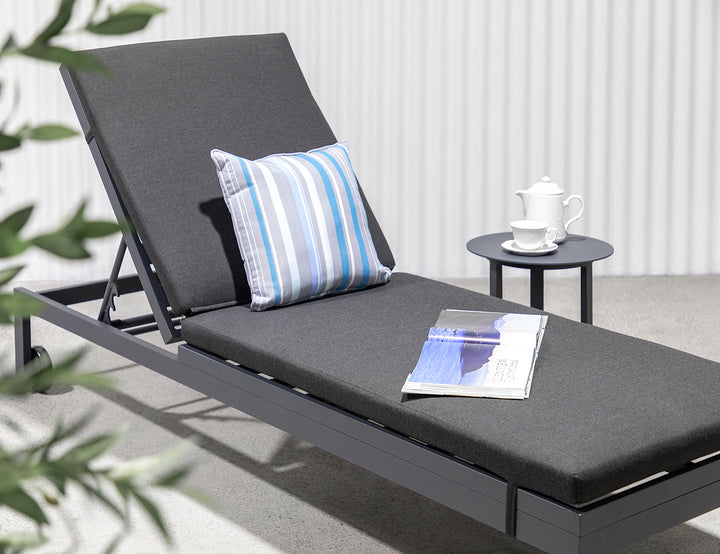 Condor Sunbrella Sun Lounger, Colour: Grey,