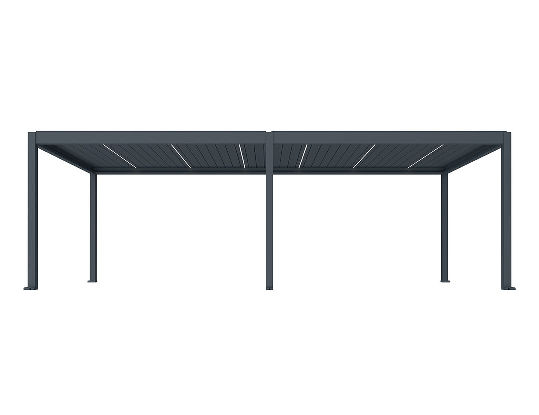 Caribbean Motorised Freestanding Louvre Roof Aluminium Pergola, Size: 4 x 4m, Colour: Black