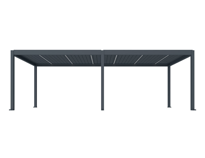 Caribbean Motorised Freestanding Louvre Roof Aluminium Pergola, Size: 4 x 4m, Colour: Black