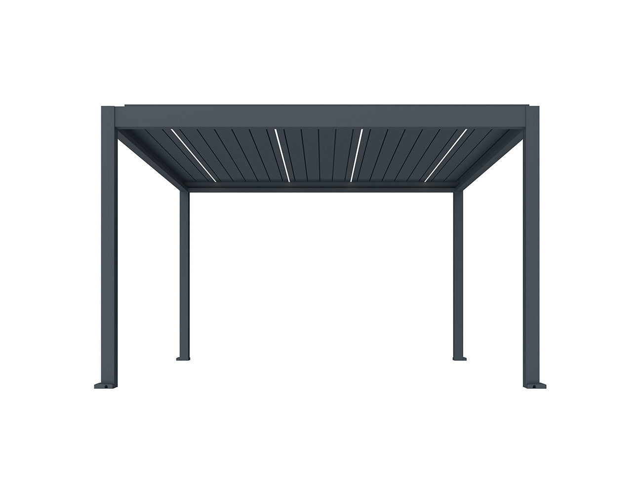 Caribbean Motorised Freestanding Louvre Roof Aluminium Pergola, Size: 4 x 4m, Colour: Charcoal