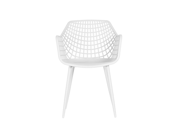 Ava Outdoor Dining Armchair, Colour: White,