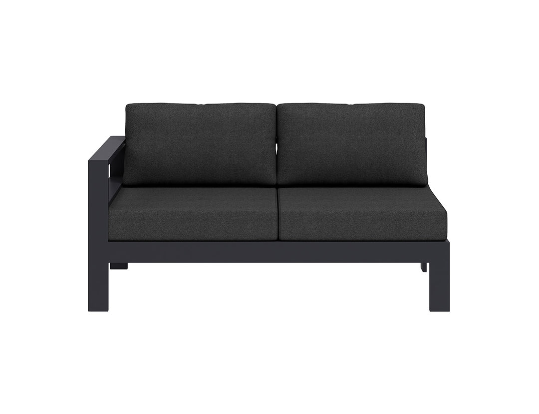 Sandpiper 2.0 Outdoor Sectional Right Arm Loveseat, Colour: Charcoal Grey,