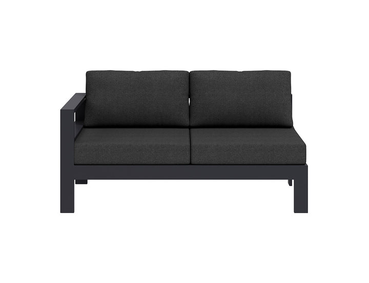 Sandpiper 2.0 Outdoor Sectional Right Arm Loveseat, Colour: Charcoal Grey,