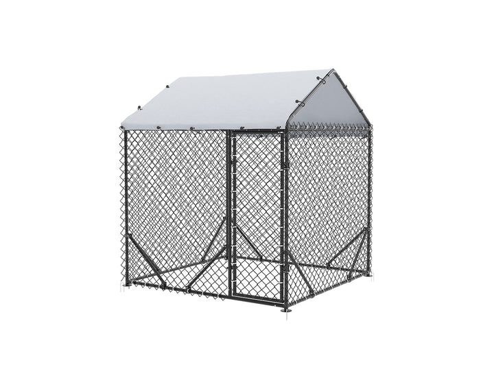 Outdoor Dog Run With One Cover - 196x196x230cm, Upgraded Mesh and Frame for Extended Durability, ,