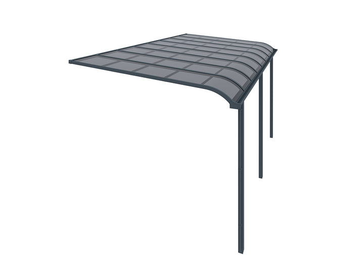 Country Wall Mounted Patio Cover Collection, Size: 5 x 3m, Colour: Grey / Light Grey