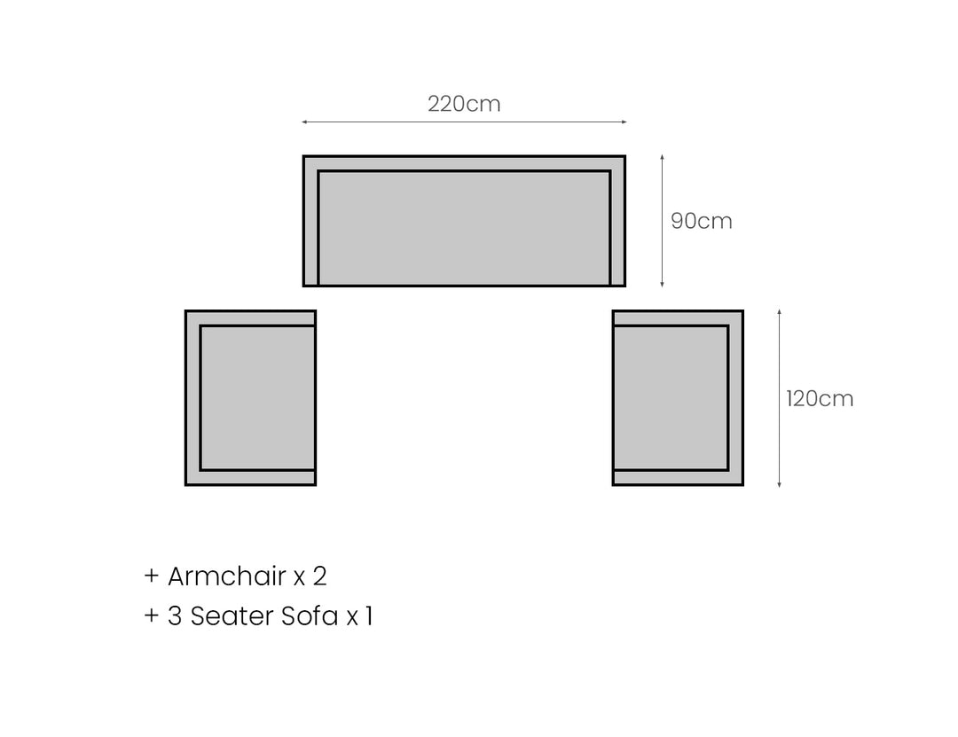 Ibis 2.0 Oversized Outdoor Right Sofa, Colour: Grey Frame / Grey Fabric,