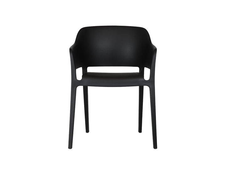 Anna Outdoor Patio Dining Armchair, Colour: Black,