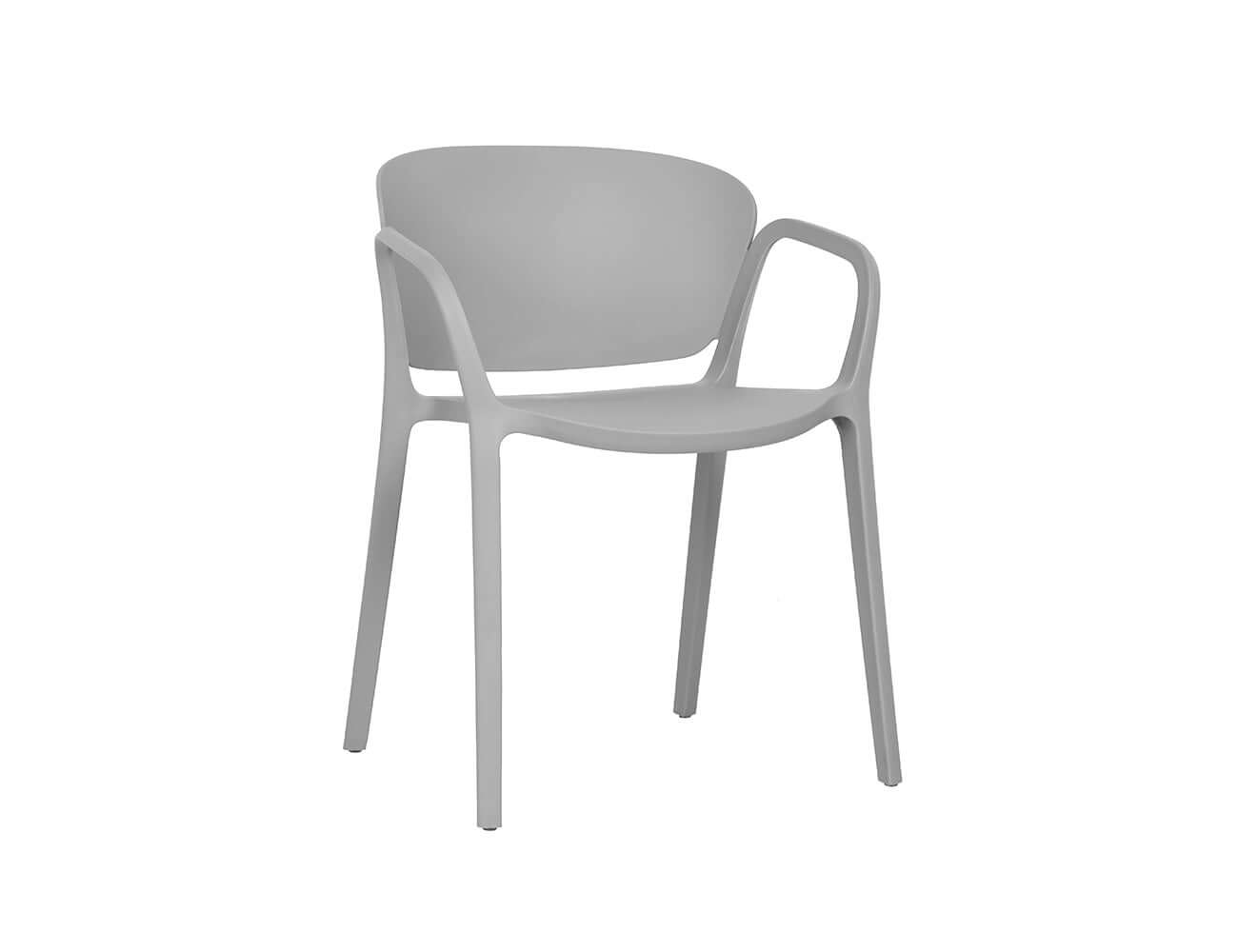 Andi Outdoor Patio Dining Armchair, Colour: Light Grey,