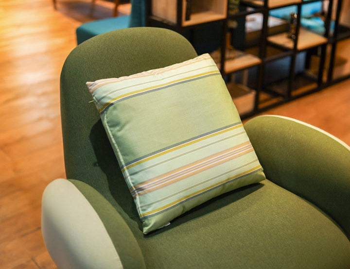 Whisper Outdoor Scatter Cushion 45 x 45cm Acrylic, Colour: Stripe Green,