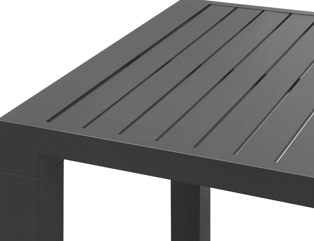 Cirrus Aluminium Outdoor Patio Dining Table 160 X 80cm, Colour: Dark Grey,