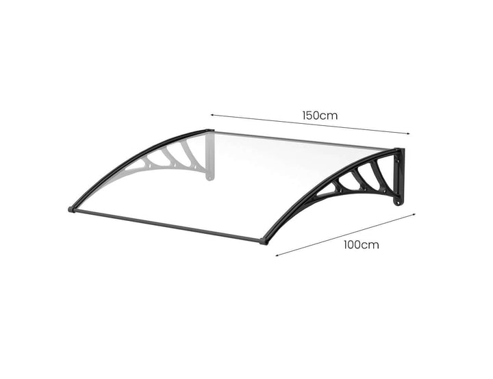 Ficus Polycarbonate Canopy Awning For Windows And Doors, Size: 1.2 x 1m,