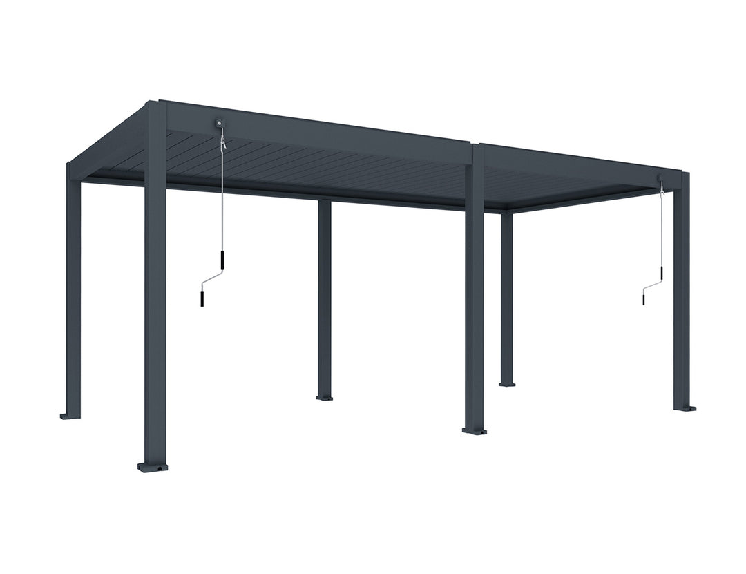 Atlantic Manual Freestanding Louvre Roof, Size: 5.9 x 3m, Colour: Charcoal