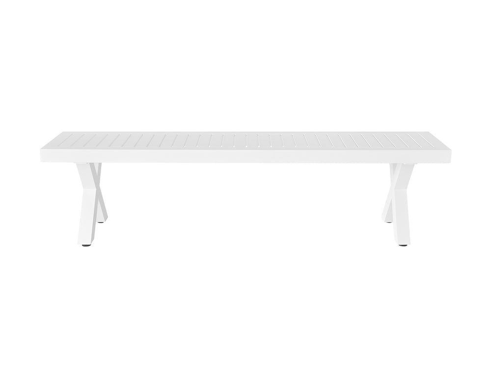 Varga Outdoor Bench Seat 180cm, Colour: White,