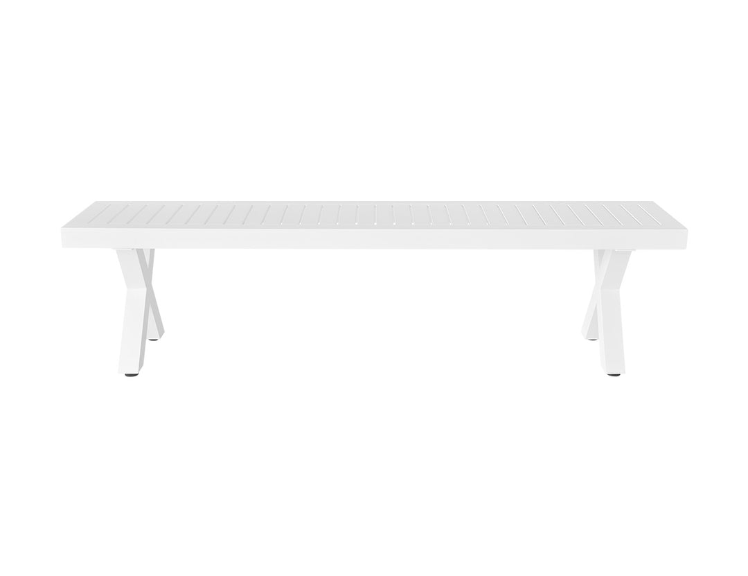 Varga Outdoor Bench Seat 180cm, Colour: White,