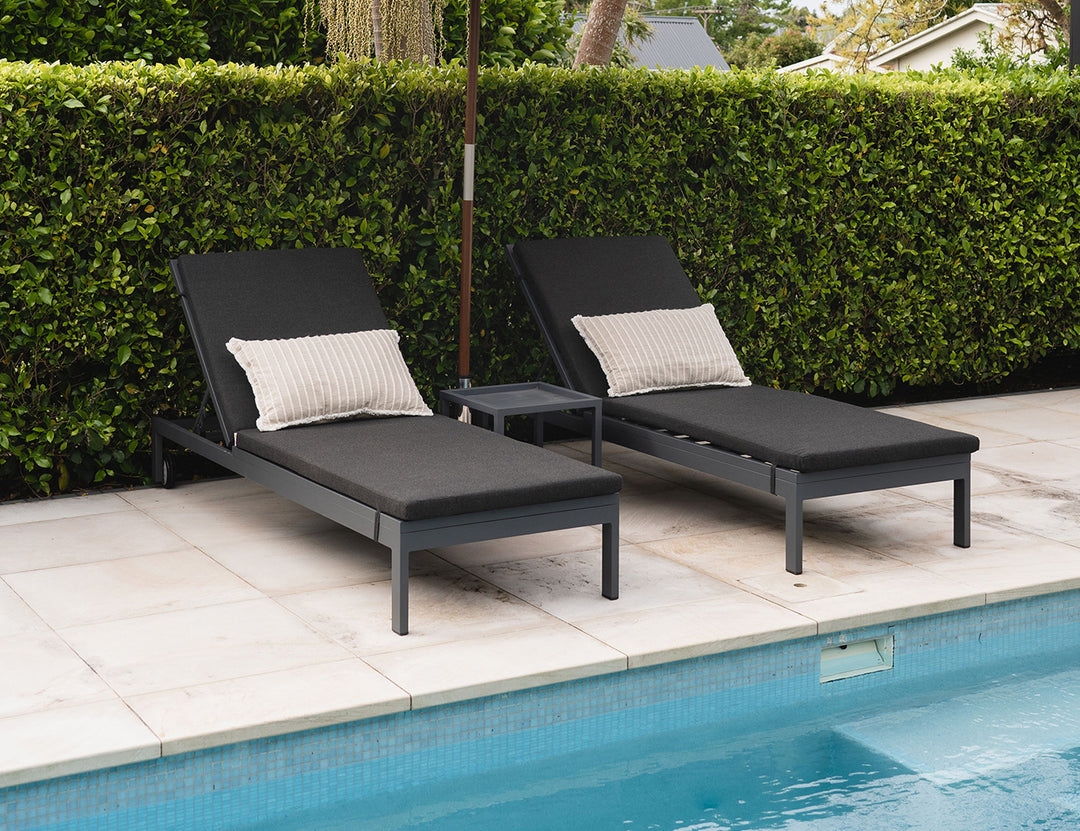 Condor Sunbrella Sun Lounger, Colour: Grey,