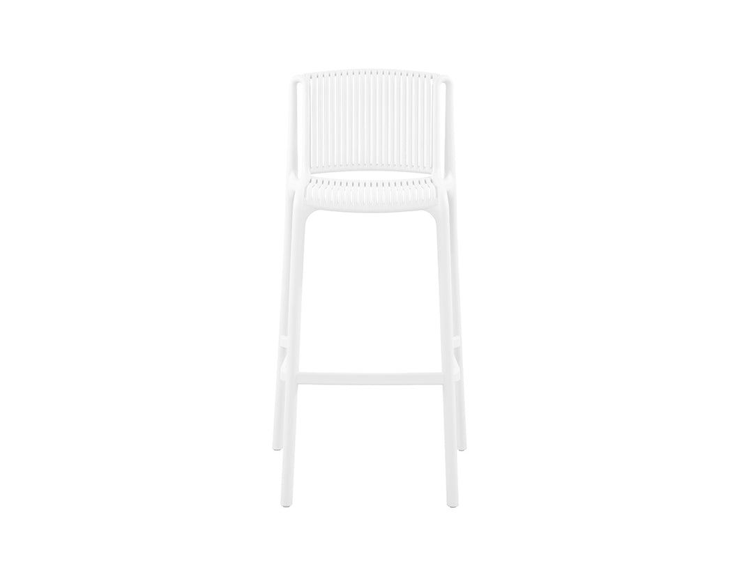Alma Outdoor Bar Chair, Colour: White,