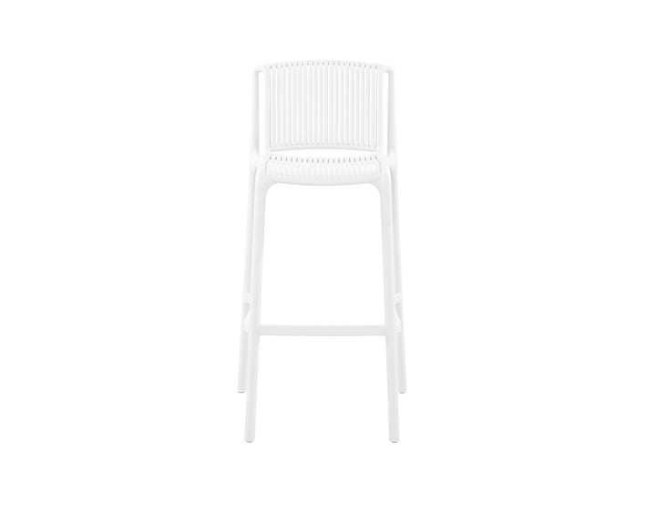 Alma Outdoor Bar Chair, Colour: White,