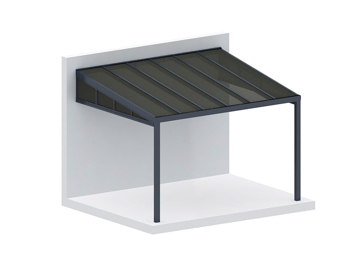 Coastal Patio Cover Quarter Window, Size: 3m, Colour: Charcoal
