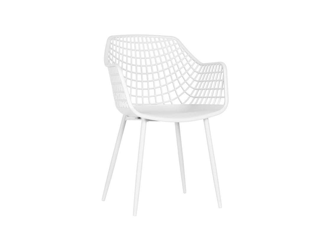 Ava Outdoor Dining Armchair, Colour: White,,