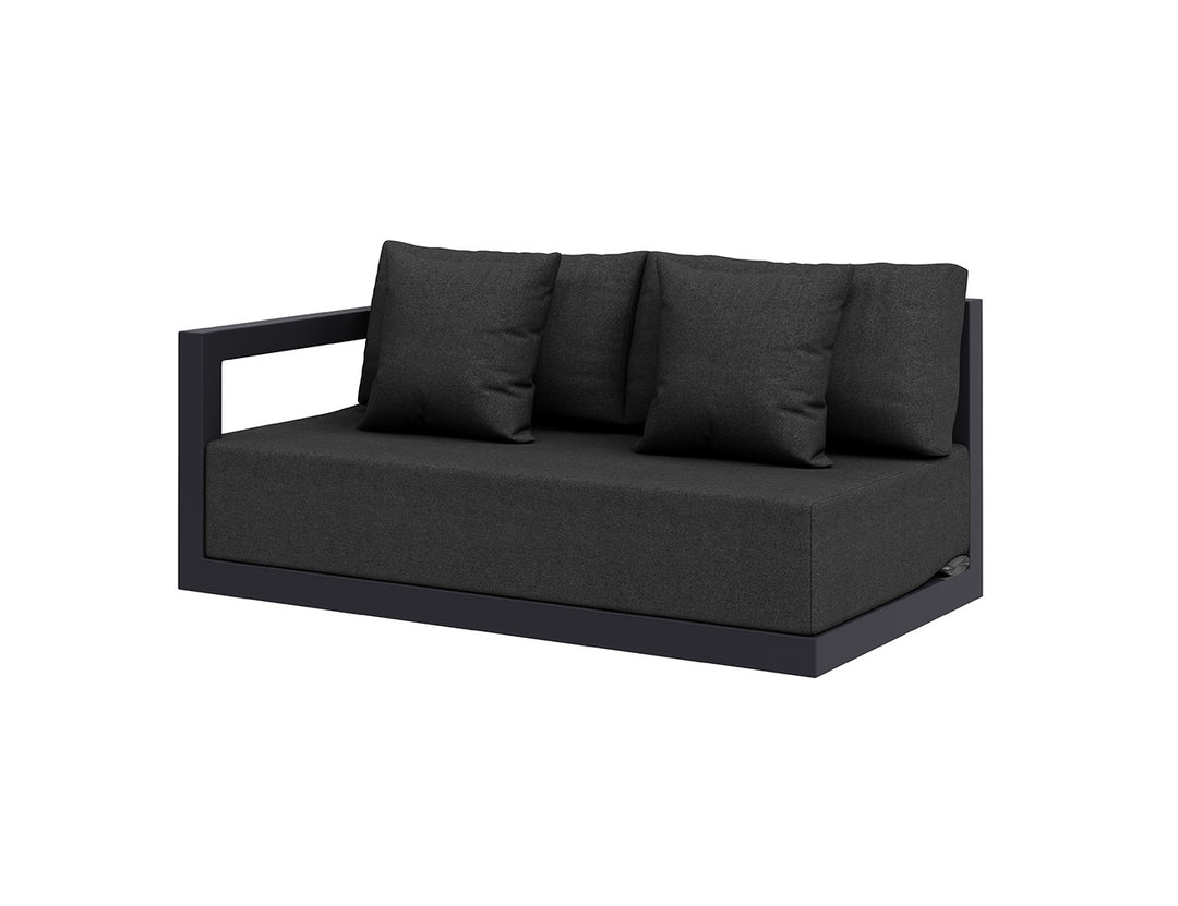 Ibis 2.0 Oversized Outdoor Right Sofa, Colour: Grey Frame / Grey Fabric,